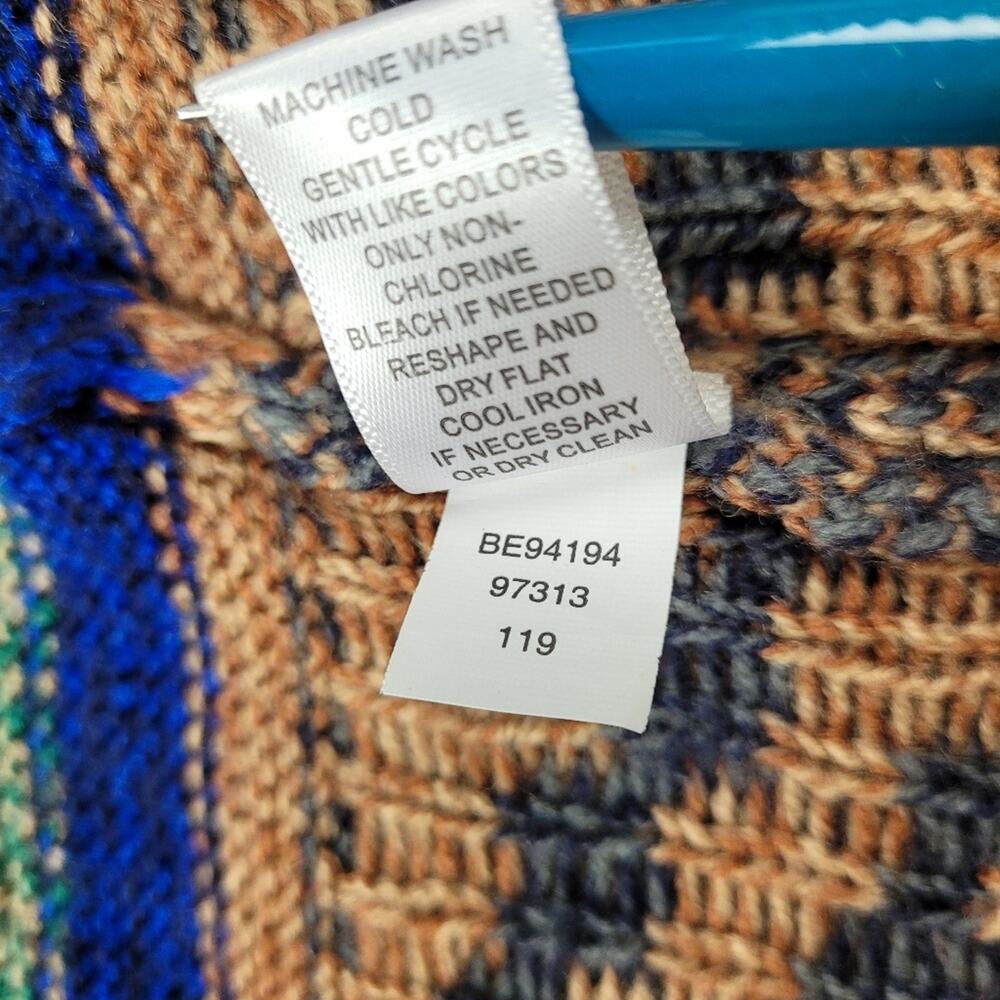 Cable & Gauge Long Southwestern Style Cardigan Sweater size Medium - Picture 11 of 15